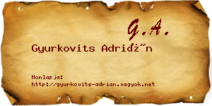 Gyurkovits Adrián névjegykártya